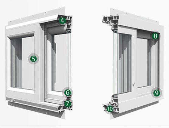 Windows 9000 9000 Acoustic Vinyl Horizontal Sliding Windows - Silent Guard Windows